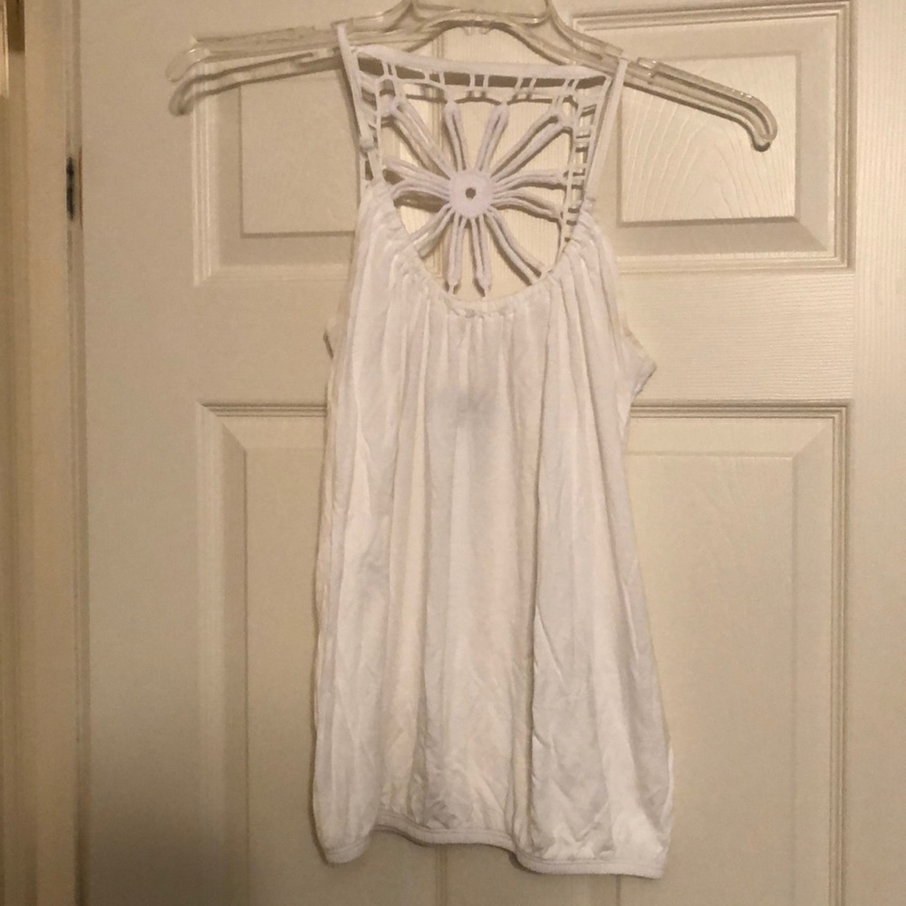 SOLD. 2 Express crochet tanks. Size small.